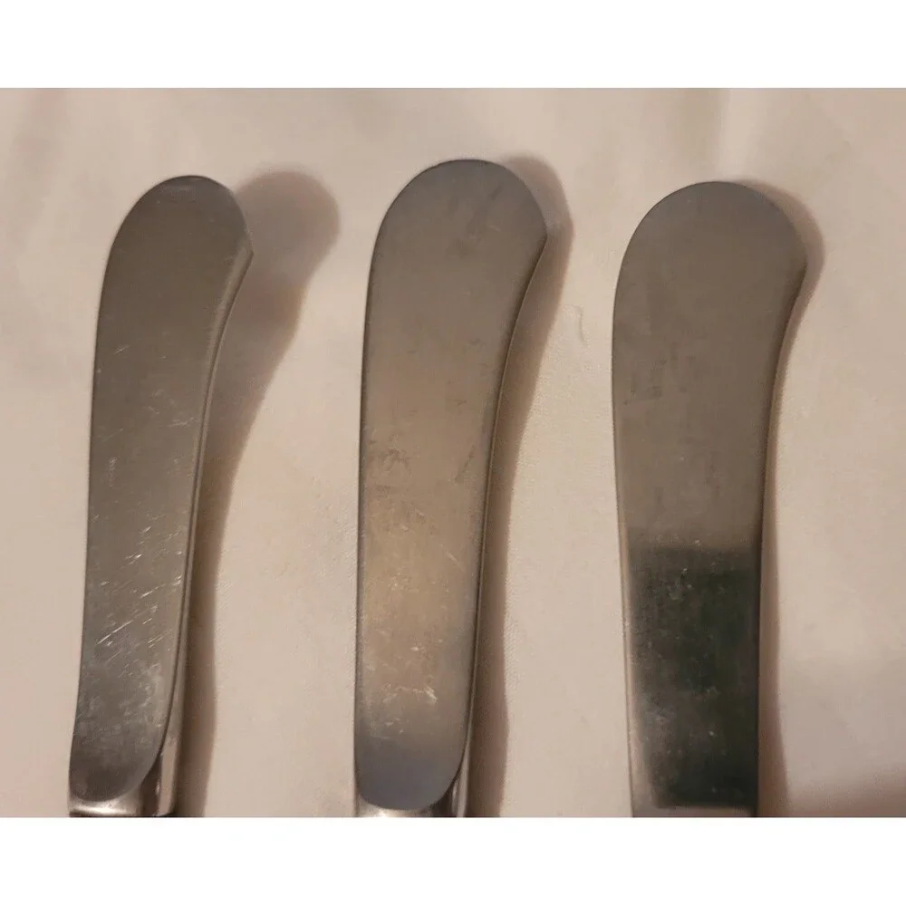 Lot Of 3 Reed & Barton Tara Paddle Blade Butter Spreaders Sterling Handles